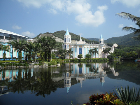 深圳海洋世界 幻游海洋馆 湖畔 湖边风景