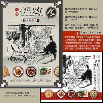 餐饮 饮食 传统文化 装饰画