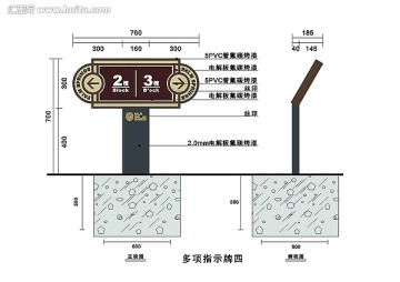 多项指示牌