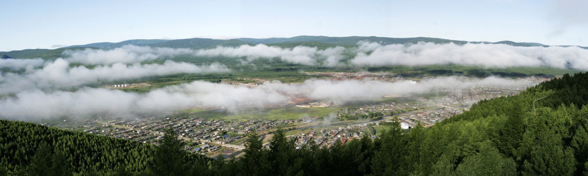 大兴安岭 山坳里的山村