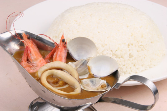 海鲜咖喱饭