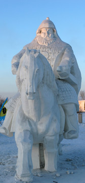 雪雕 成吉思汗的蒙古骑兵