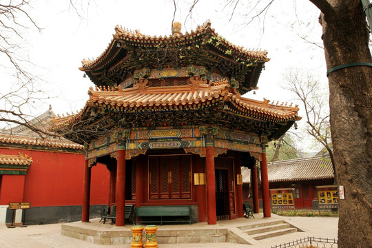 北京市雍和宫 八角碑亭
