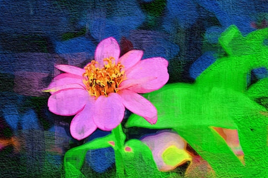 油画 粉色的花朵（未分层）