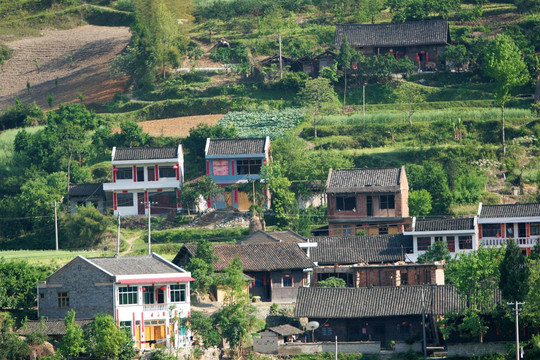 黔东南州 坡地上的村庄