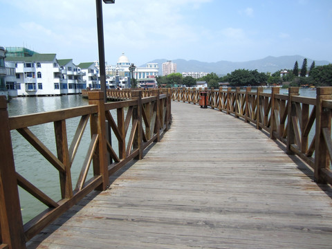 福州风景 左海栈道 左海 西湖风景