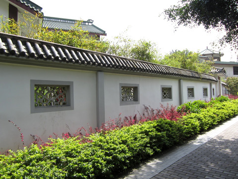 中国风 围墙 园林建筑 福州风景