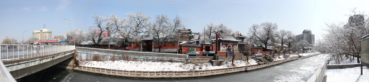 北京艺术博物馆180度雪景全景