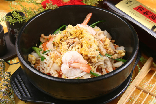 大虾拌面