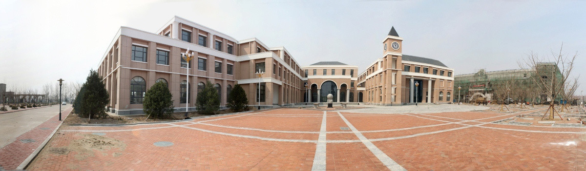 首都师范大学科德学院图书馆180度全景