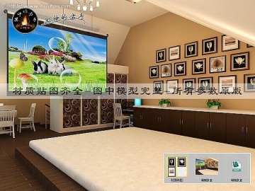 现代风格复式阁楼卧室效果图