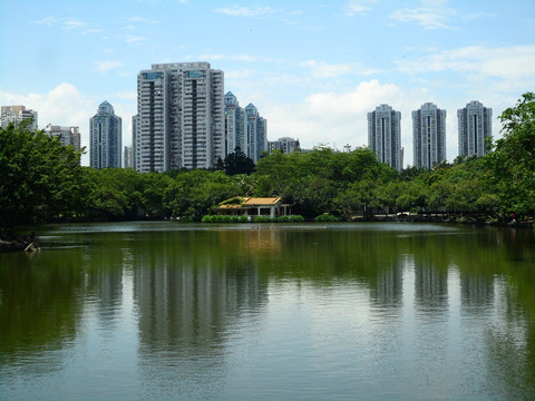 湖畔建筑群（非高清）