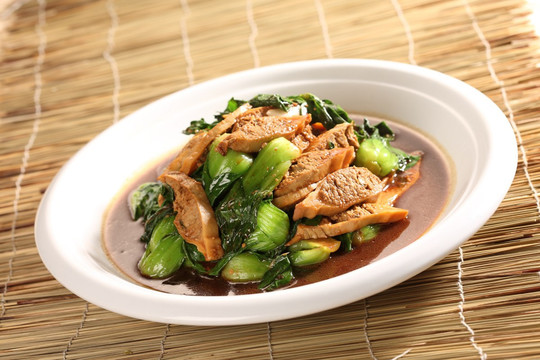 青菜烧蚌肉