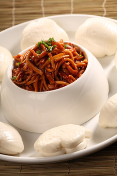 鱼香肉丝夹饼