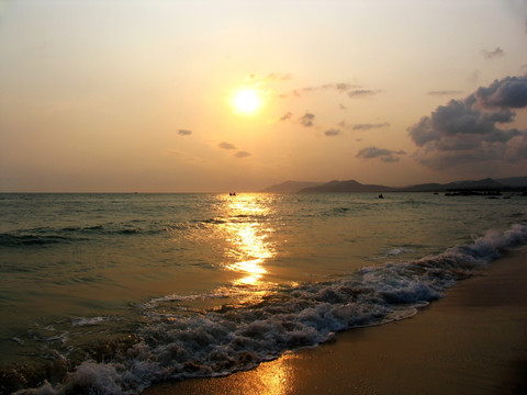 海上落日