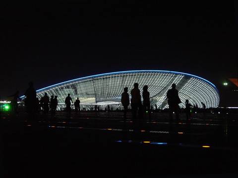 天津博物馆夜景