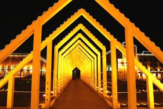 大庆黎明湖廊桥