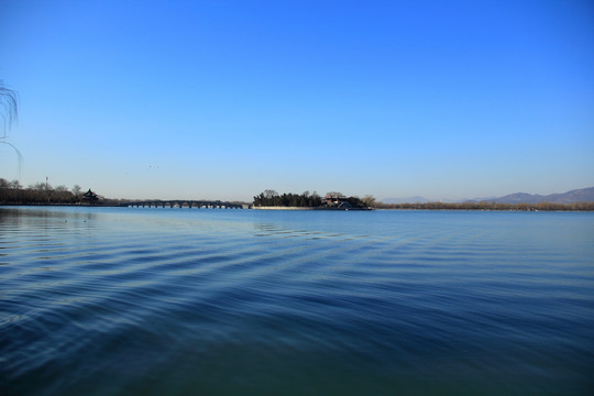 颐和园 波光粼粼 昆明湖