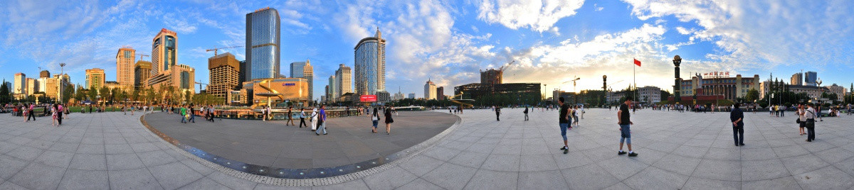 成都天府广场360度全景图