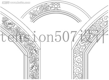 浮雕门框CAD