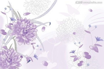 紫色花朵背景