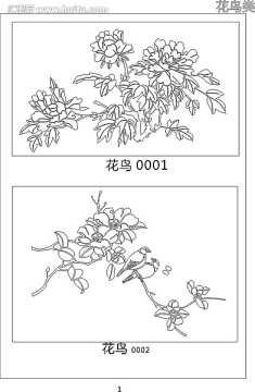 激光刻绘图形集锦（花鸟鱼虫类）