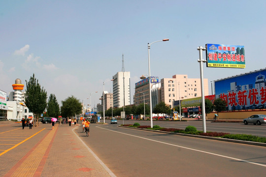 内蒙古包头 洁净的街道