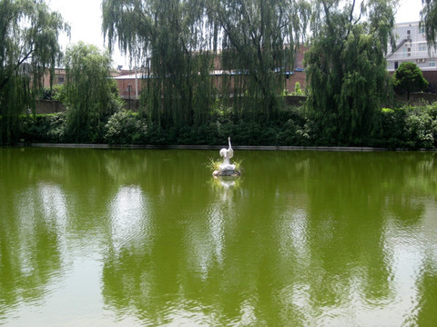 湖中雕塑