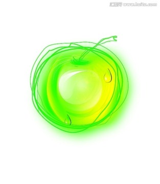苹果抽象水果插画