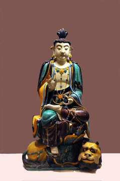 三彩菩萨坐像