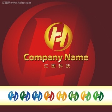 logo 标志 字母H
