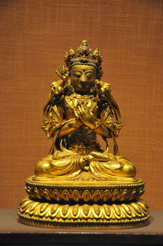 铜镀金弥勒菩萨像