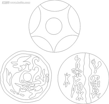 边花角化矢量雕刻图案
