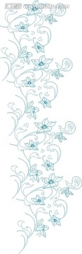 矢量图线条图雕刻图 边花