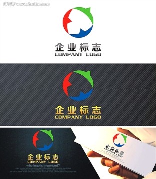 抽象大雁logo设计