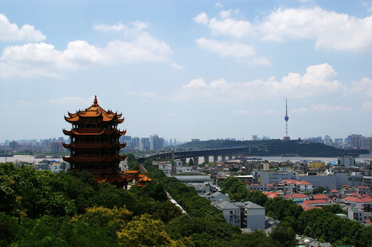 武汉黄鹤楼景区风光