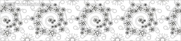 腰线雕刻图线条图矢量图 欧式花纹 繁花似锦