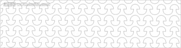 腰线雕刻图线条图矢量图 几何图案