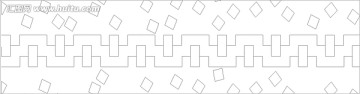 腰线雕刻图线条图矢量图 几何图案