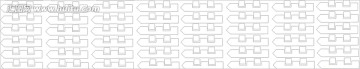 腰线雕刻图线条图矢量图 几何图案
