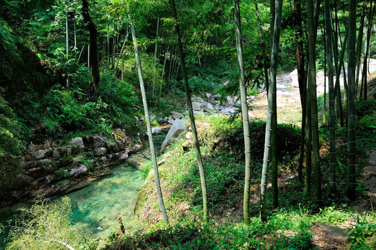 峡谷溪水