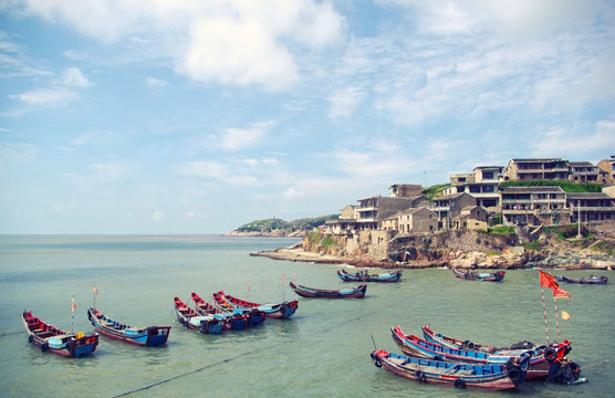 东极岛 渔船