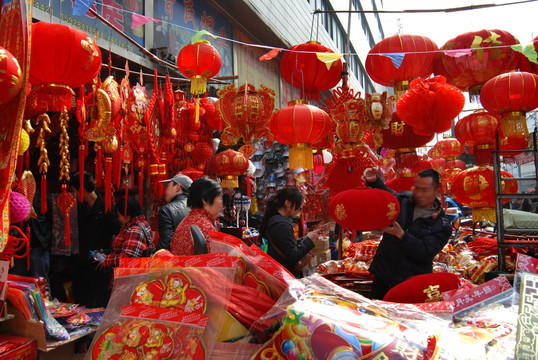 成都荷花池灯笼市场