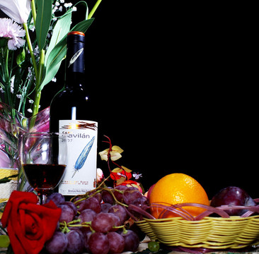 红酒与水果