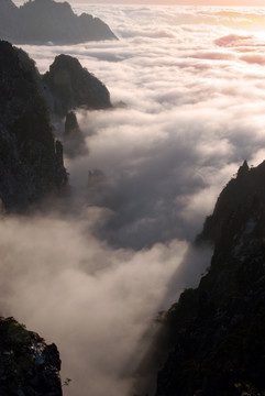 黄山云海日落