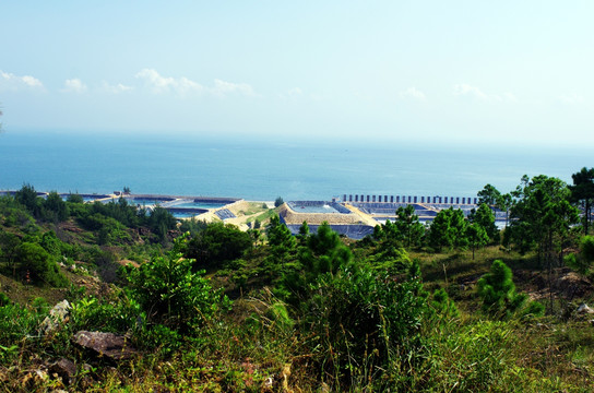 红海湾海边养虾场