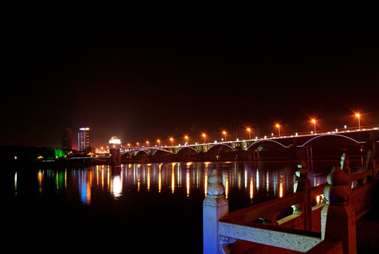 兰溪兰江大桥夜景