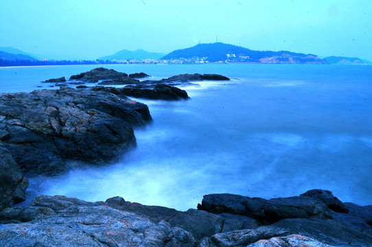 阳江珍珠湾 美丽的海滨之夜