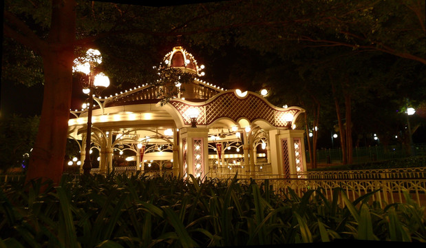 香港迪斯尼乐园夜景