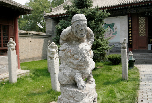 西安市荐福寺 石雕艺术拴马桩